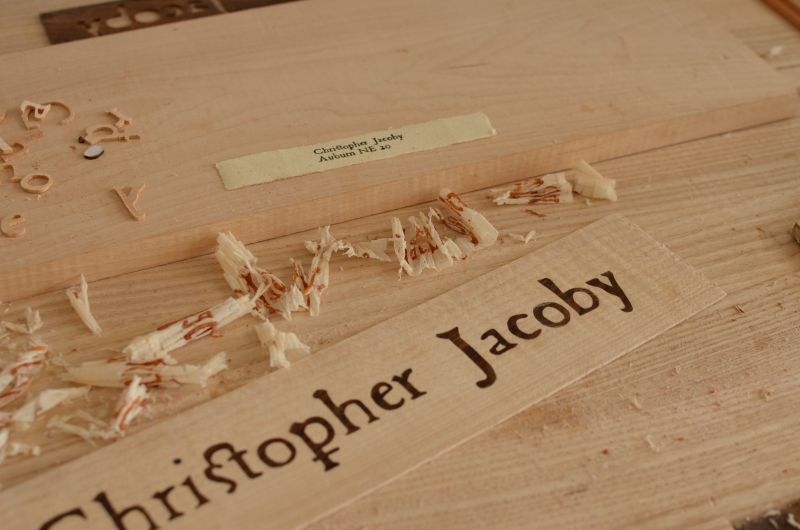 Frank Strazza Marquetry Lettering 800